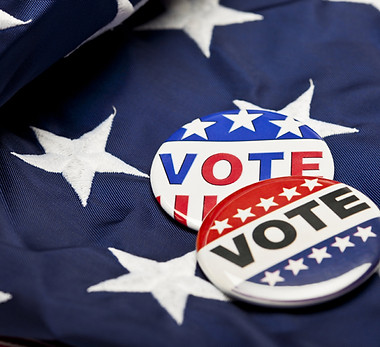 Vote buttons on flag