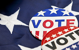 Vote buttons on flag