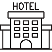 Vector image of a multi-story hotel