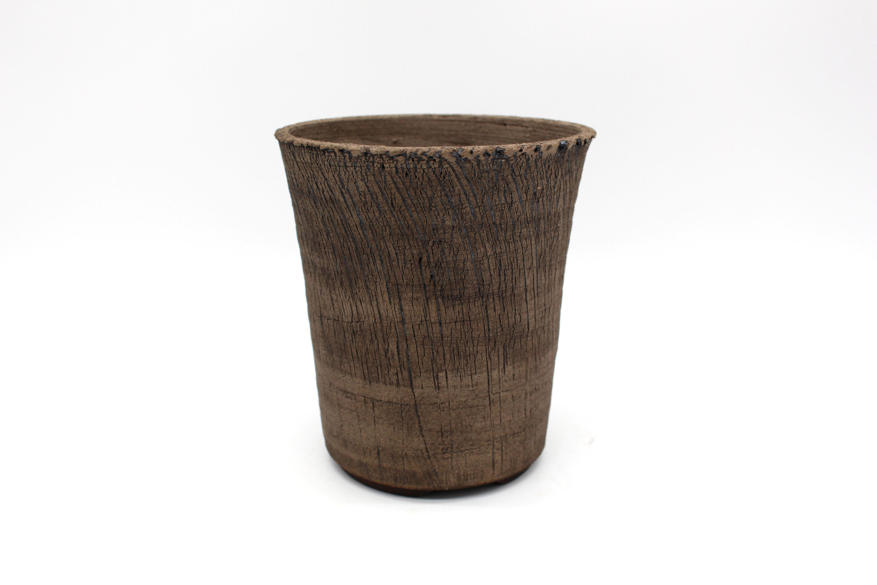 Handgetöpferte Bonsai Schale 15 x 15 x 17 cm