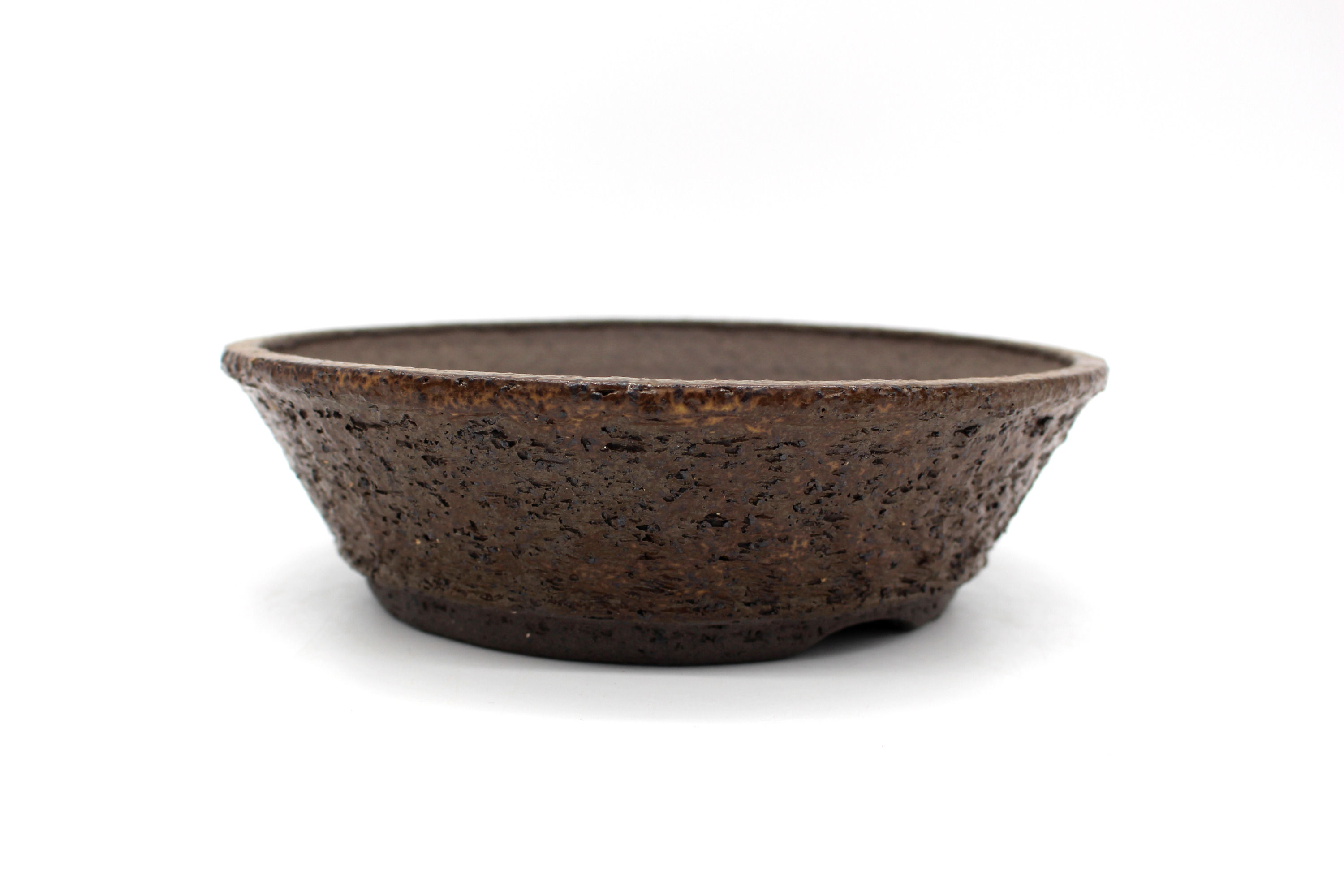 Handgetöpferte Bonsai Schale 22 x 22 x 6,5 cm