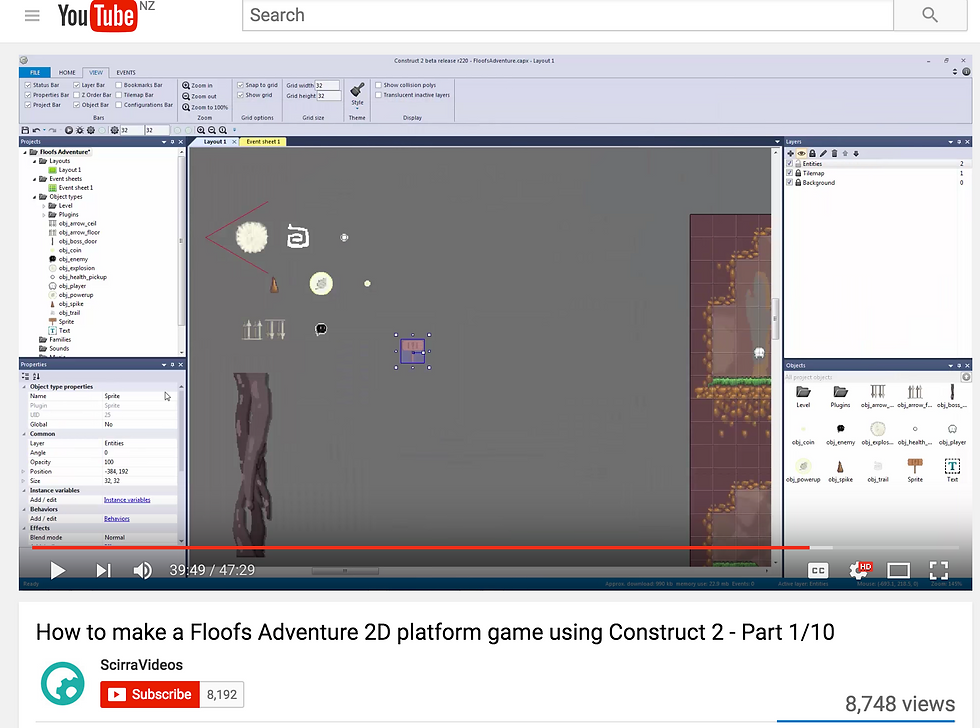 This is the objects input tutorial I used to organise my sprite.