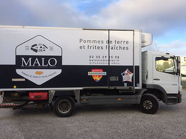 Flocage caisse arrière de camion utilitaire à Montivilliers