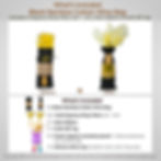 What's included with black bamboo cotton wine bag: bag, 2 gold organza wraps, ribbon, kraft tag, pouch, and silicone cap.