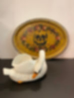 Cache pot cygne de la manufacture impériale belge