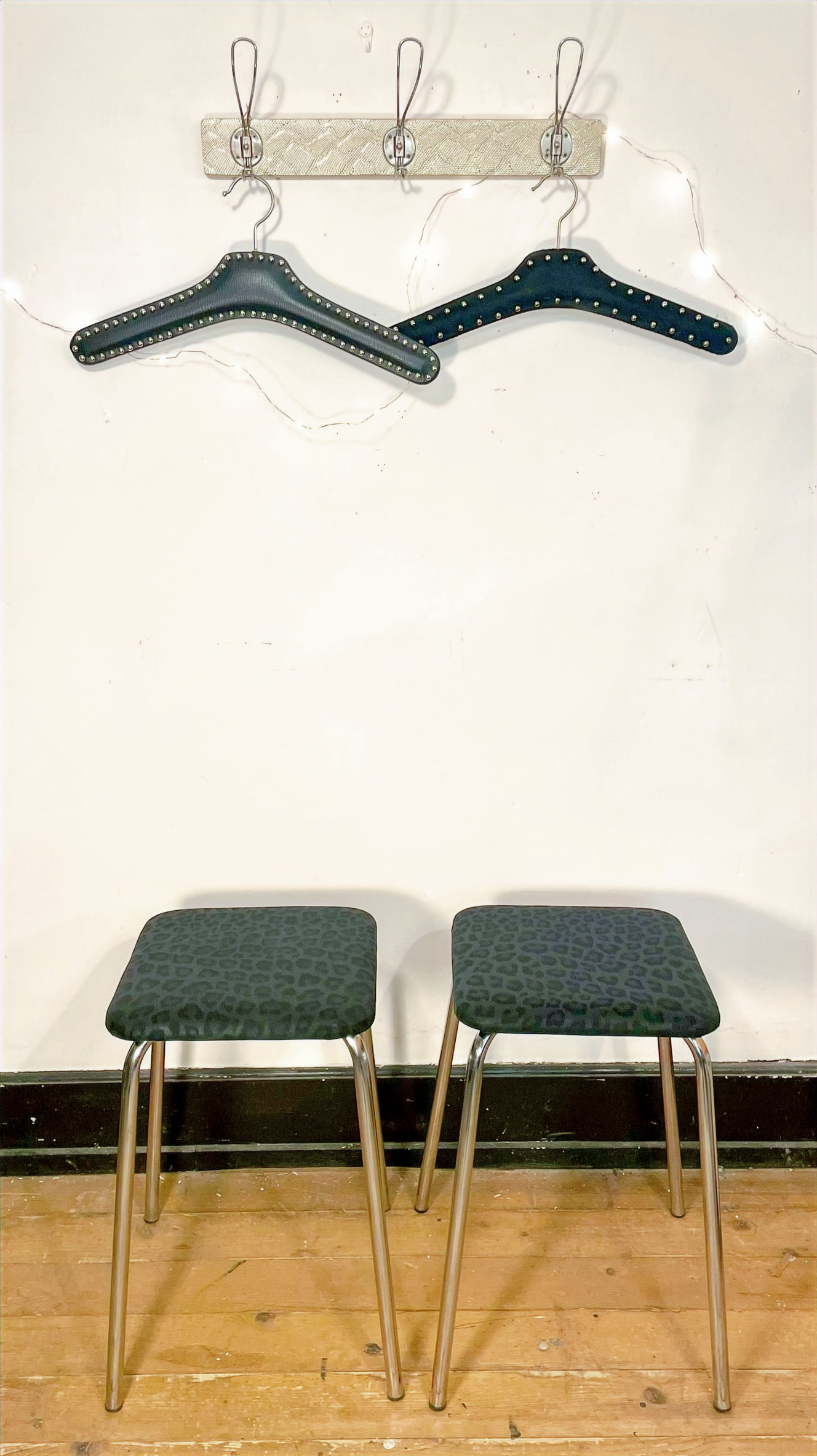 Tabouret vintage revisité léopard