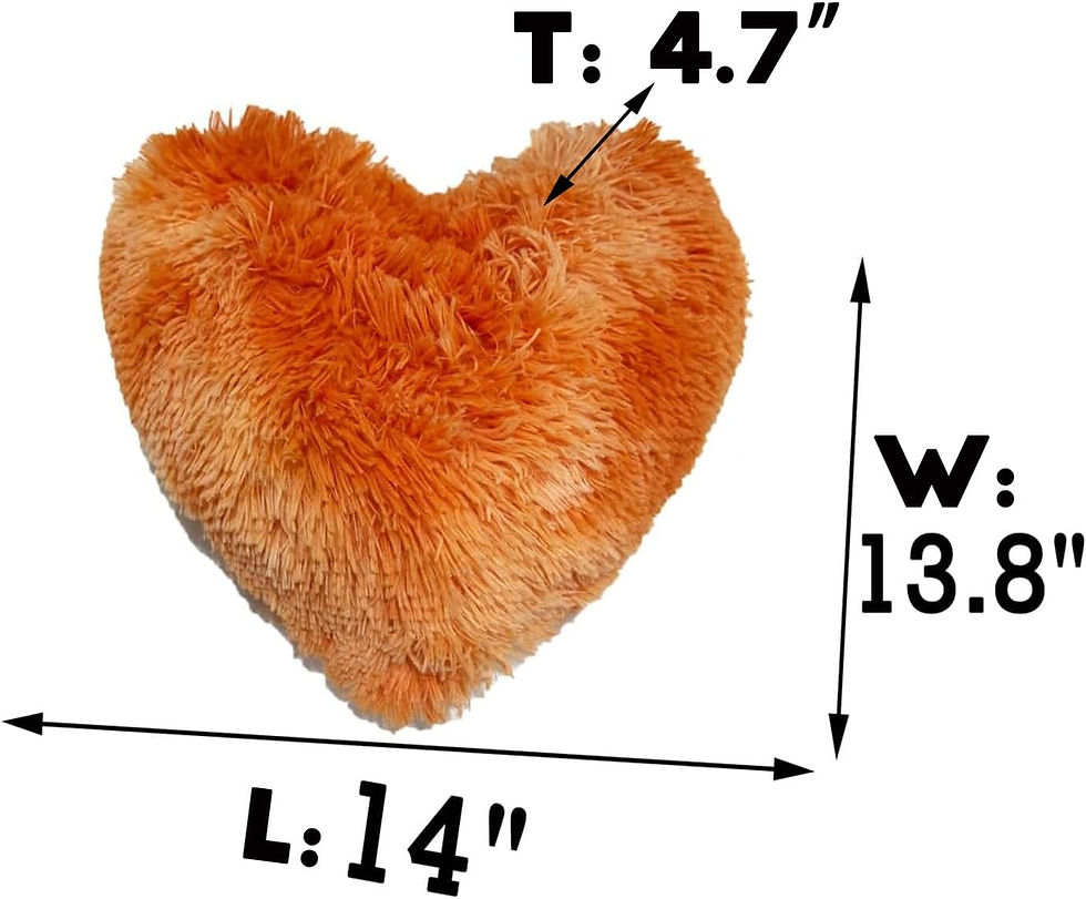 Thumbnail: MorroMorn Fluffy Heart Throw Pillows, Shaggy Decorative Pillow for Sofa Couch B