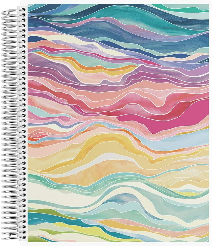 Thumbnail: Erin Condren 7" X 9" Spiral Bound Productivity Notebook, Mid Century Circles, F