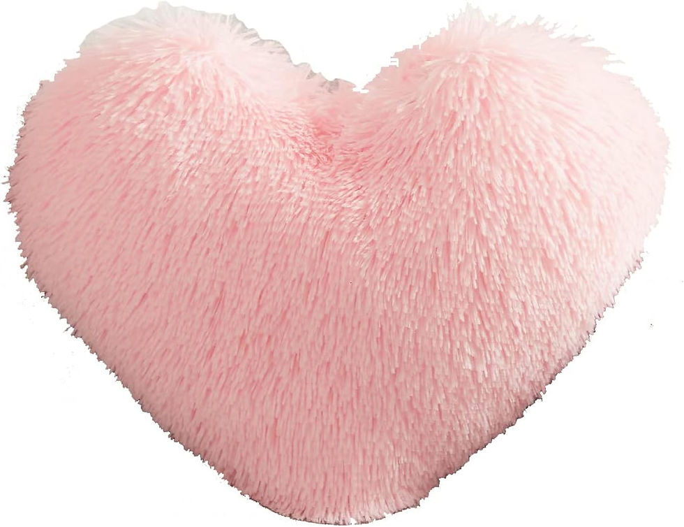 Thumbnail: MorroMorn Fluffy Heart Throw Pillows, Shaggy Decorative Pillow for Sofa Couch B