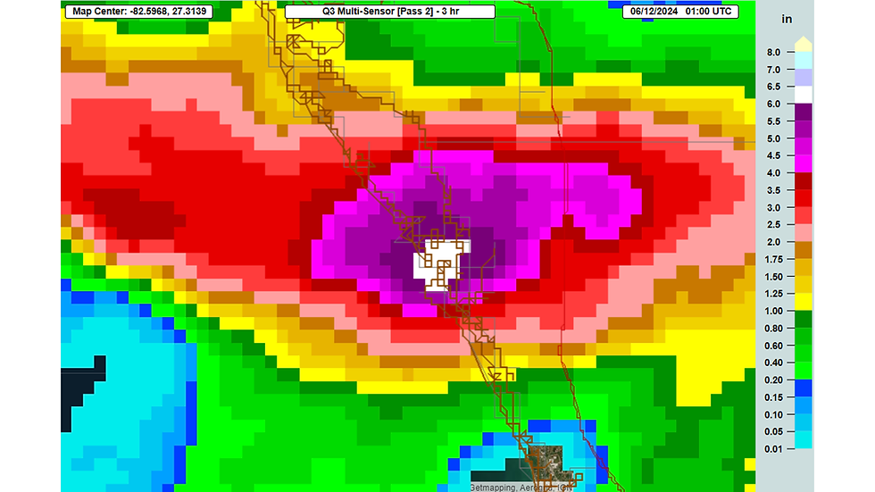 3-Hour Maximum Rainfall Totals