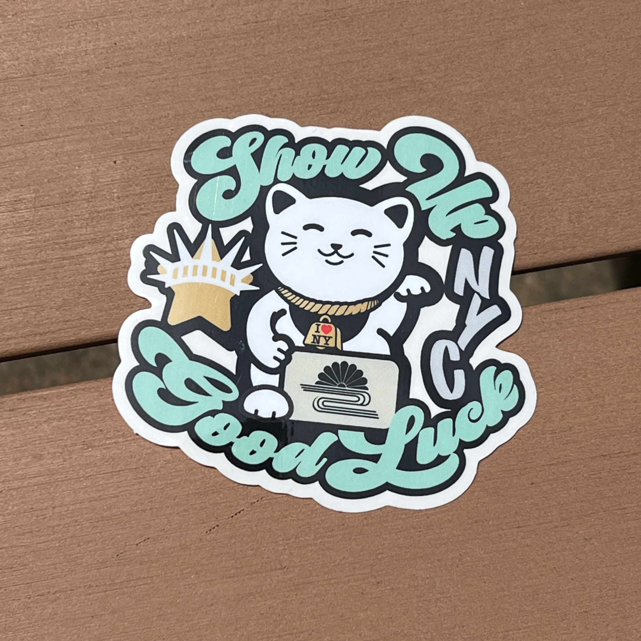 "Good Luck" New York City edition sticker