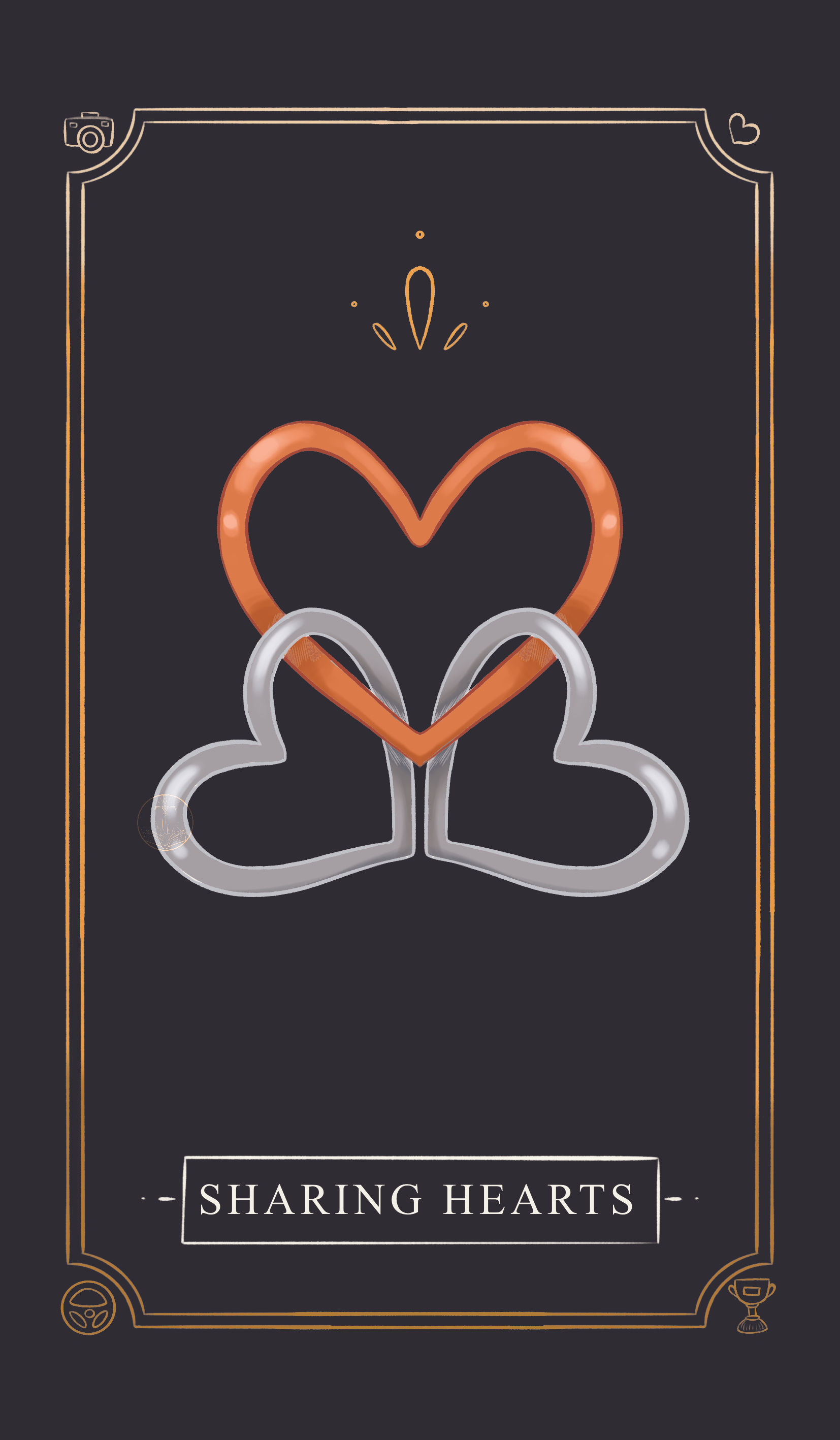 Sharing Hearts Tarot Card