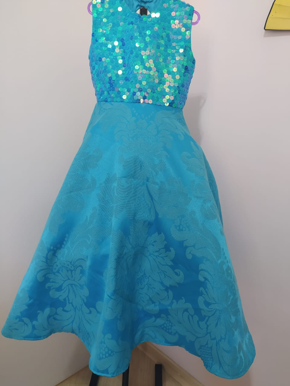 Miniatura: Vestido Azul Luxo Paetê