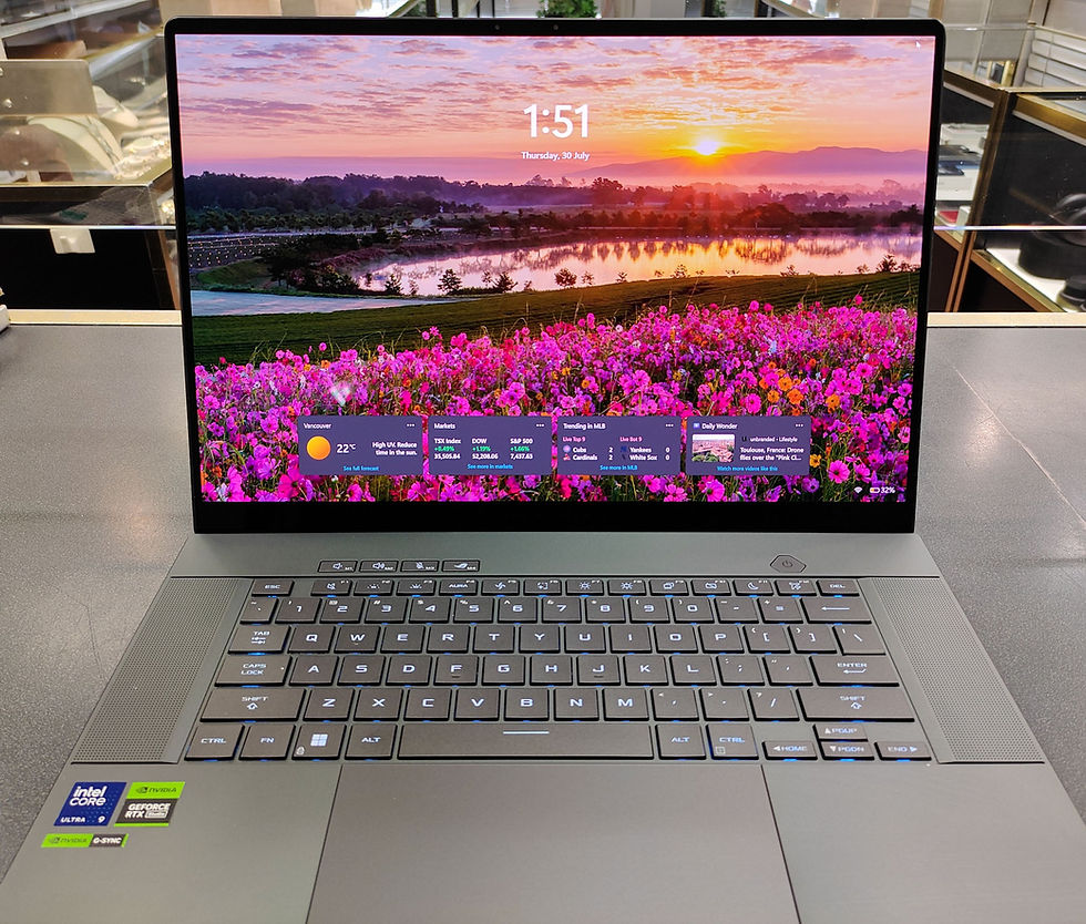 ASUS ROG Zephyrus G16 GU605MY gaming laptop in Eclipse Gray with illuminated keyboard, 16-inch OLED display, RTX 4090 graphic