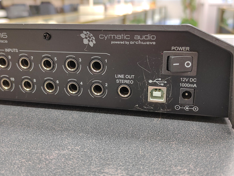Thumbnail: Cymatic Audio LR-16 live recorder/USB interface shown from multiple angles, including display, controls, and rear I/O