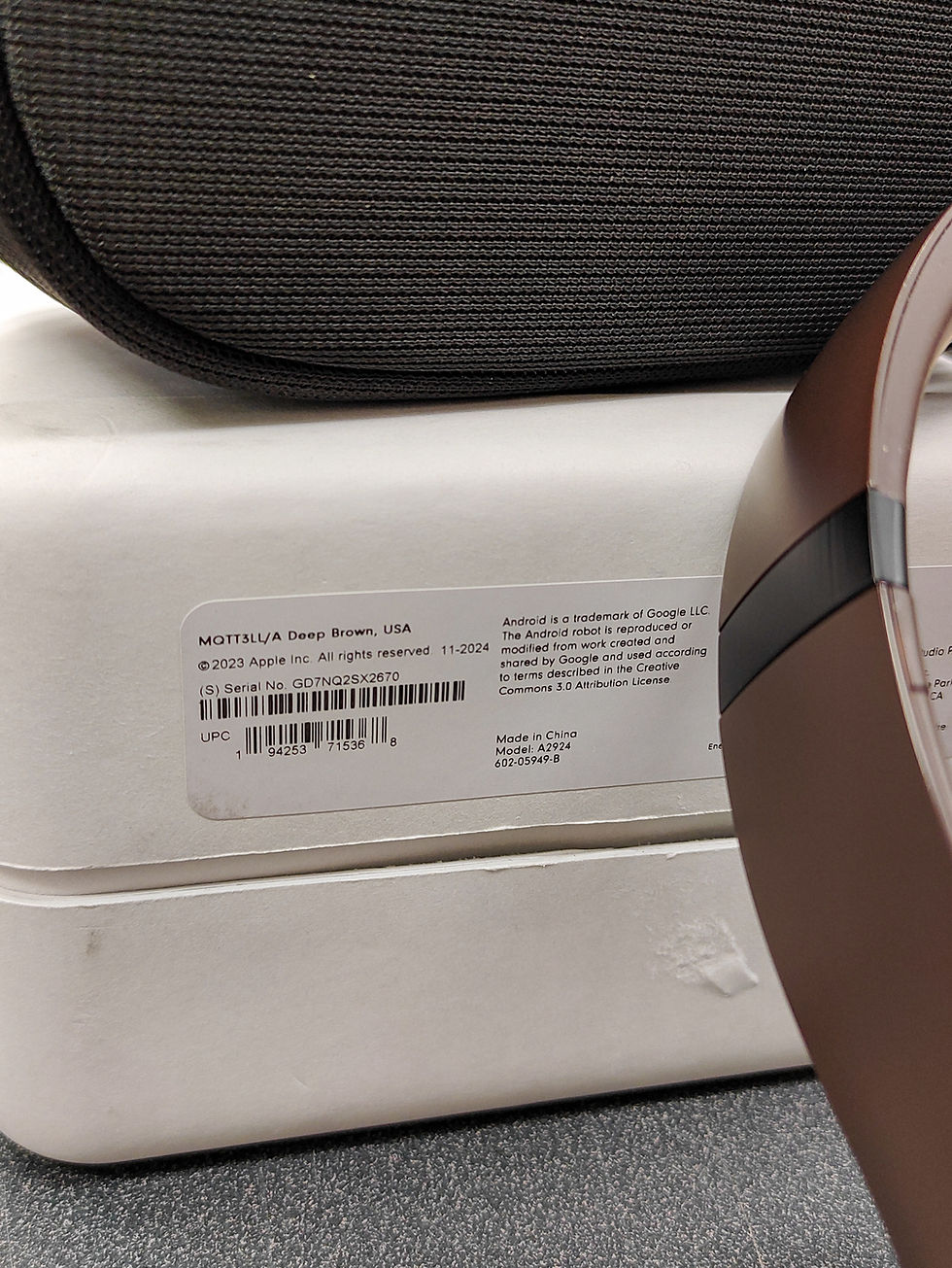 Thumbnail: Beats Studio Pro wireless headphones in Deep Brown with original box, black Beats carrying case, USB-C