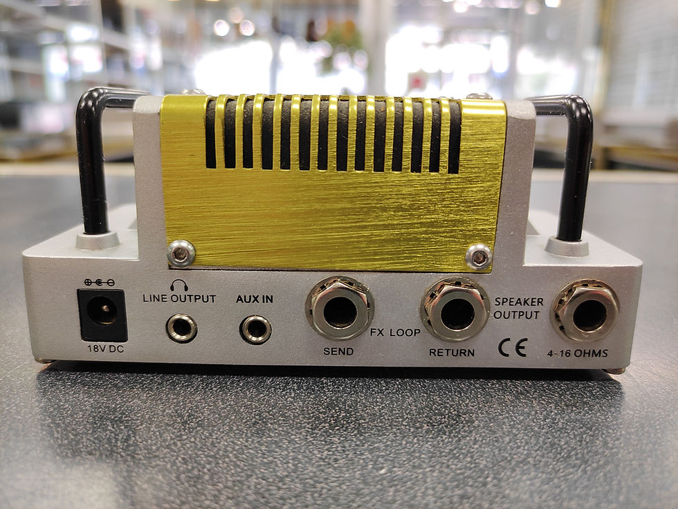 Hotone Nano Legacy Siva Boogie 5-watt mini guitar amp head with gold top plate and front-panel EQ controls