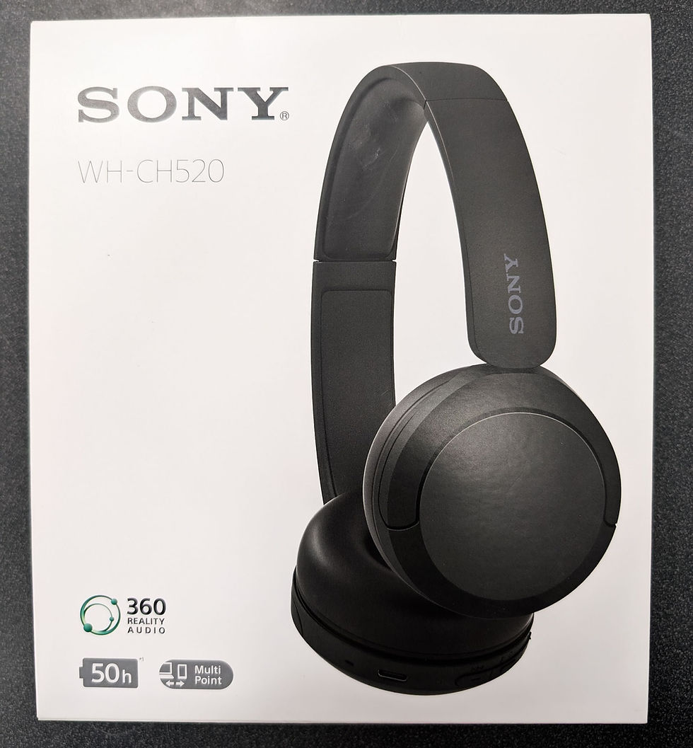 Factory-sealed Sony WH-CH520 wireless headphones in the original box, ready to hand over unopened.