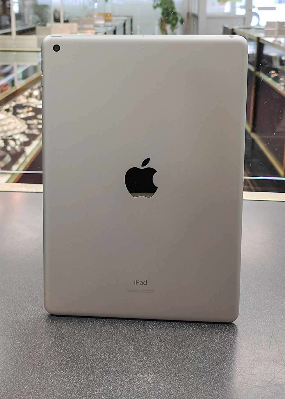 Thumbnail: Apple iPad 9th generation 10.2-inch 256GB Wi-Fi tablet in Space Gray with clean screen, rear housing, Touch ID home button