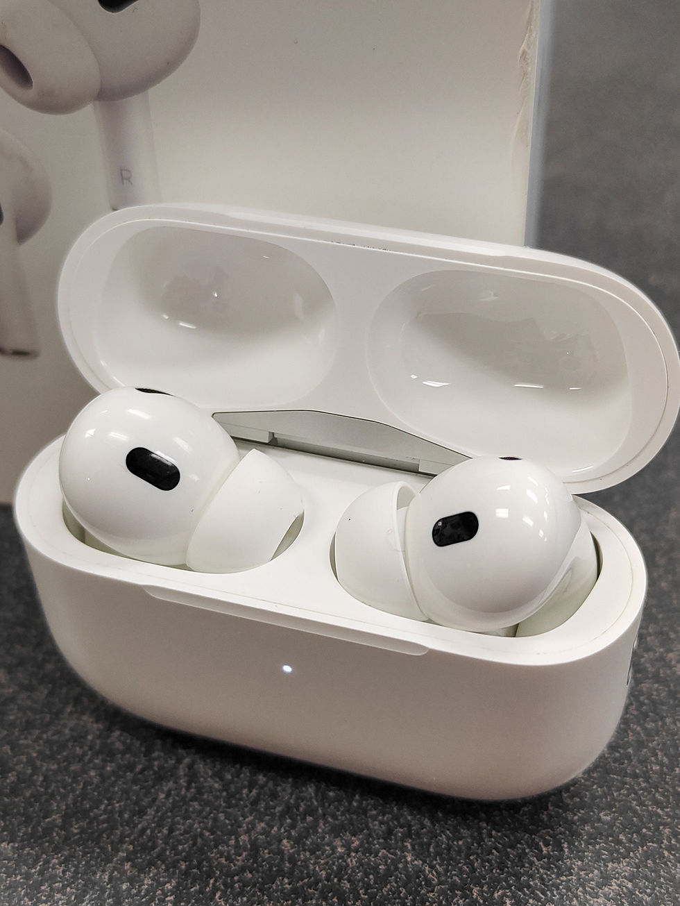 Apple AirPods Pro 2nd generation with USB-C MagSafe charging case, original box, and USB-C cable, shown in mint condition
