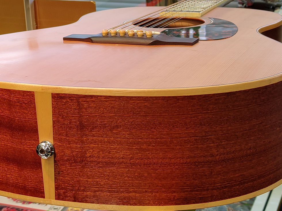 Thumbnail: Jean Larrivée L-03-12 Canadian-made 12-string acoustic guitar with natural spruce top and tortoise pickguard with hard case