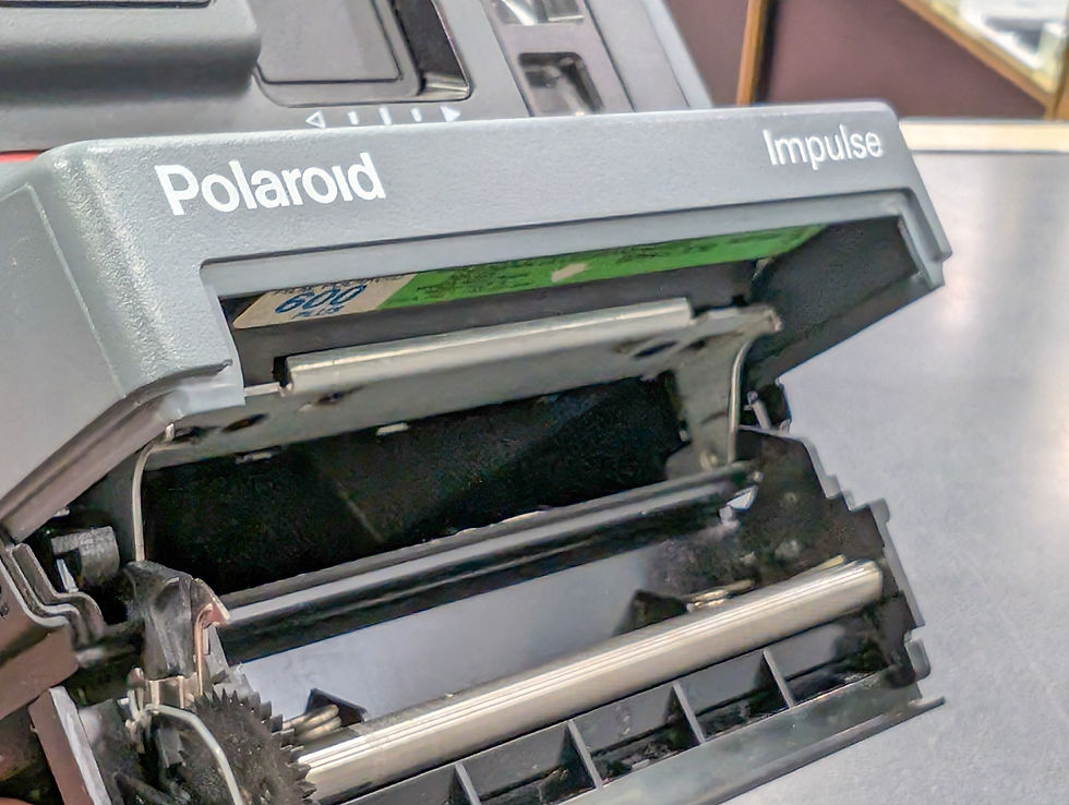 Thumbnail: Polaroid Impulse 600 Vintage Instant Camera Grey 1989 Tested Untested