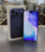 Deep Blue Apple iPhone 17 Pro 256GB with original box and USB-C cable, shown from the front, rear, sides, cameras, battery-he
