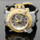 Thumbnail: Invicta Subaqua Noma III 0930 Chronograph Watch, 50mm stainless steel case with gold-plated bezel, black polyurethane strap