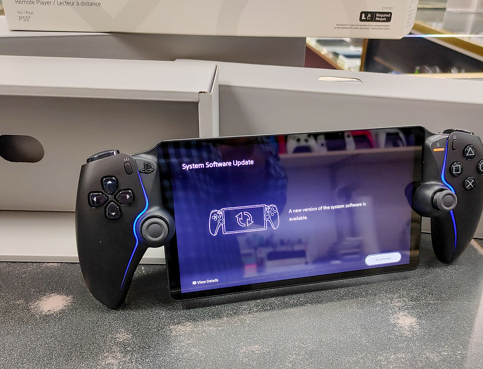 Thumbnail: Sony PlayStation Portal Remote Player CFI-Y1001 in mint open-box condition with original PlayStation box, USB-C cable, printe