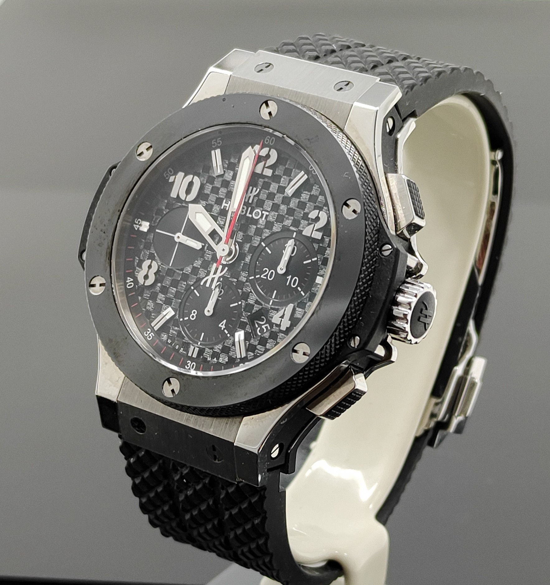 Hublot Big Bang Steel Ceramic Chronograph 44mm watch in excellent pre-owned condition.
