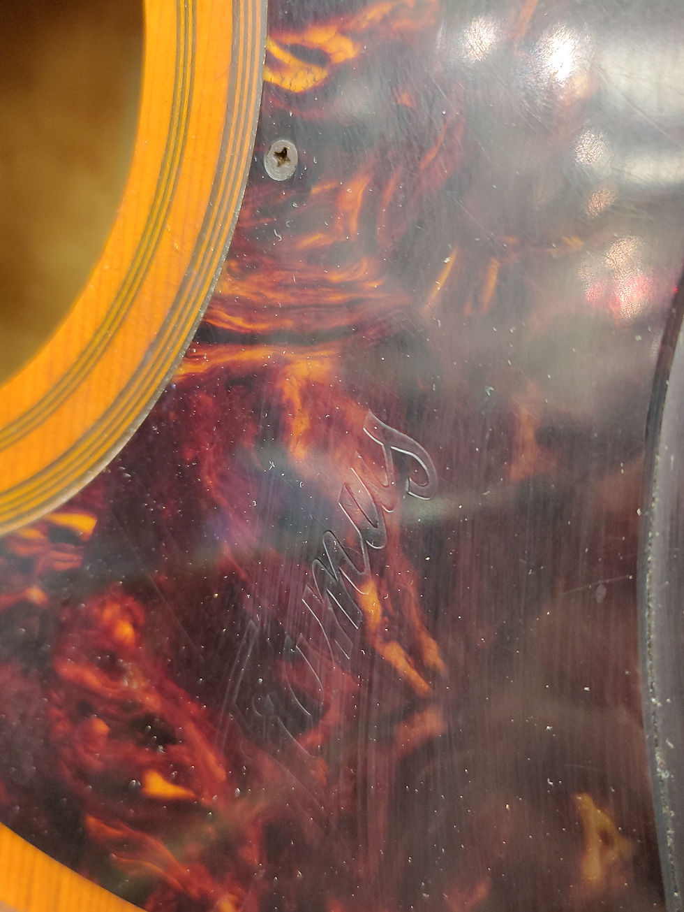 Thumbnail: Vintage 1969 Framus Texan 5/196 sunburst acoustic guitar made in West Germany, showing front, back, headstock, label, bridge