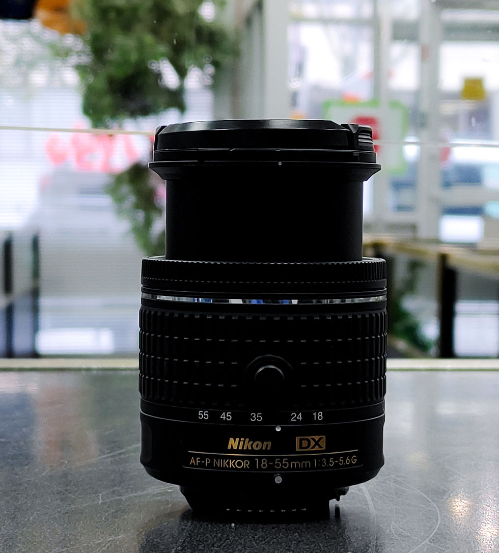 Thumbnail: Nikon AF-P DX NIKKOR 18-55mm f/3.5-5.6G standard zoom lens for Nikon F-mount, ideal for versatile everyday shooting.