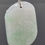 Thumbnail: Carved jade pendant w/ phoenix carving & Shou longevity symbol on reverse & 18K White Gold Diamond Bail