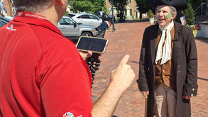 Caesar Rodney talking to Tim Furlong