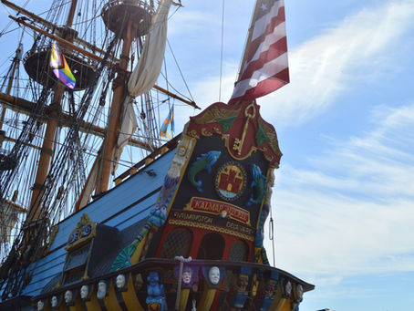front of the Kalmar Nyckel Ship