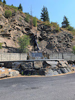 Monument to the Sunshine Mine Disaster in May 1972