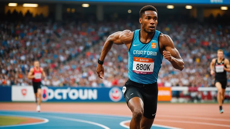 Action shot of an athlete during a sports event