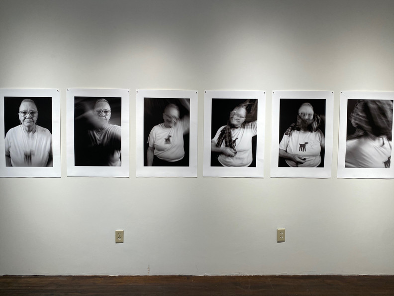 Day Wheeler, self-portraits, blur, black and white photography