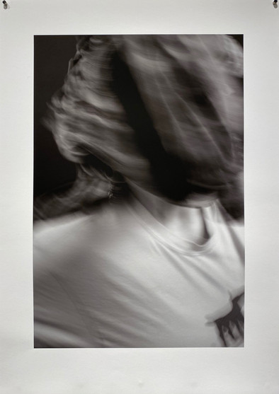 Day Wheeler, self-portraits, blur, black and white photography