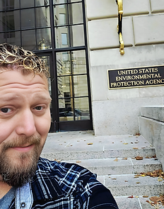Joey in Front of the EPA