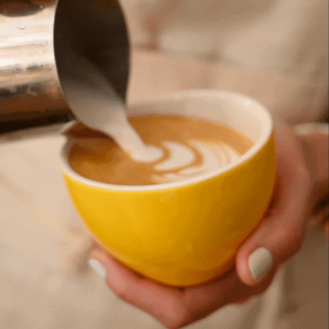 Video of latte art 