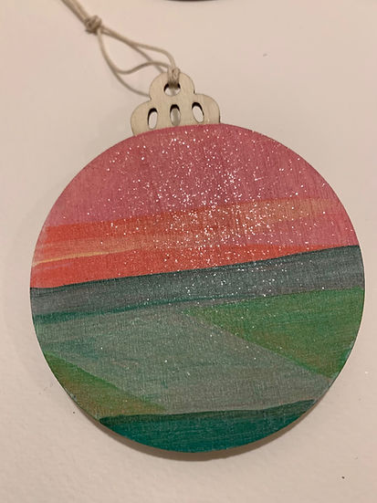 Abstract Winter Sunrise bauble
