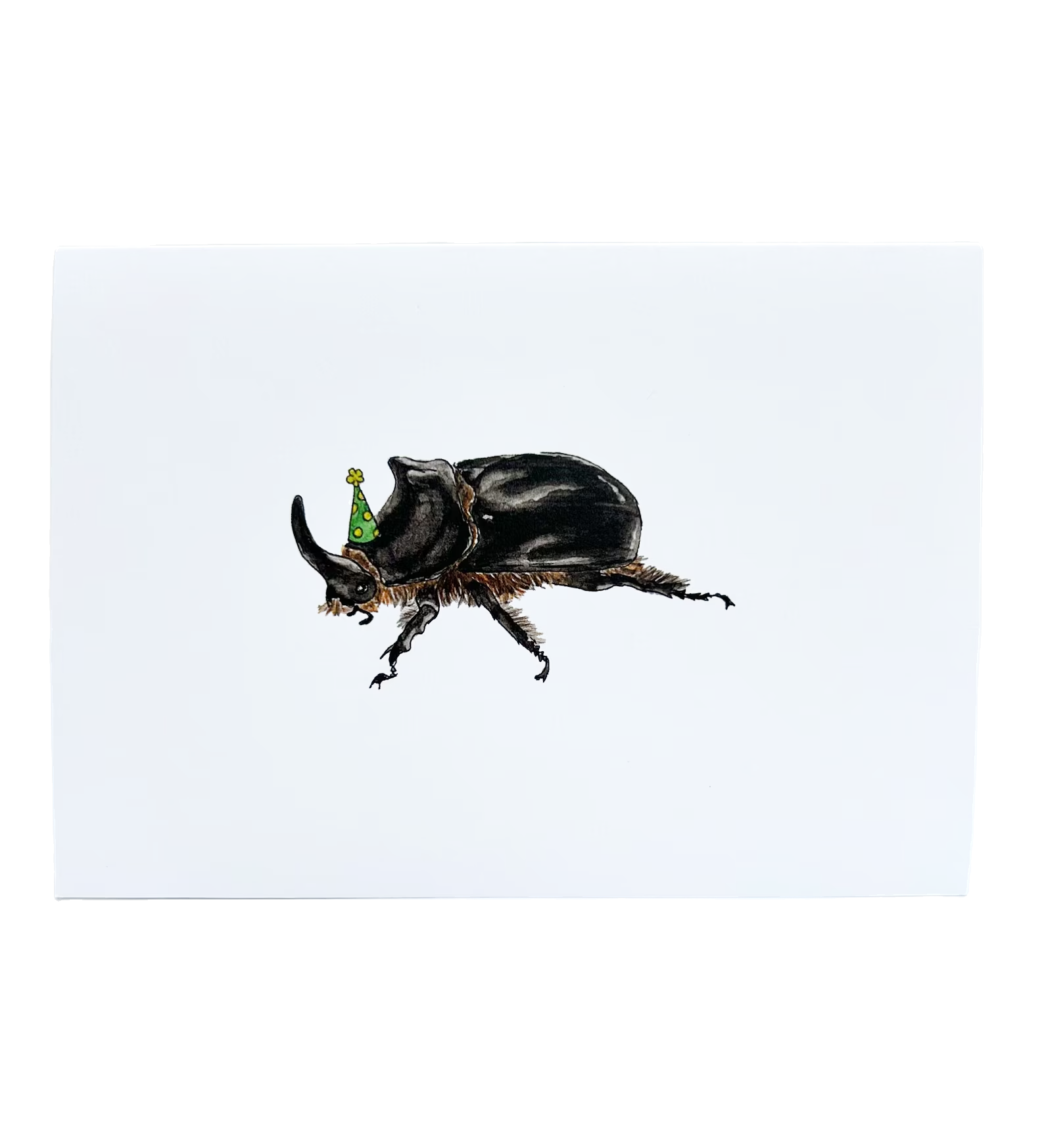 Party Rhinoceros Beetle Card