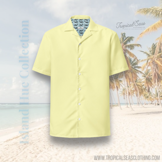 Camisa com botões amarelo manteiga