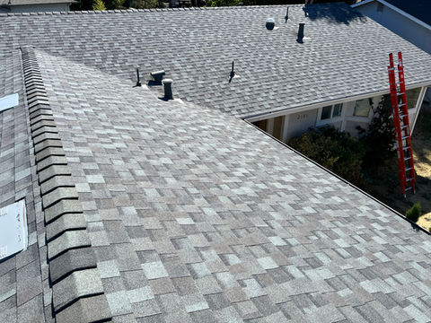 After Photo from garage angle with new 30 year solaris shingles