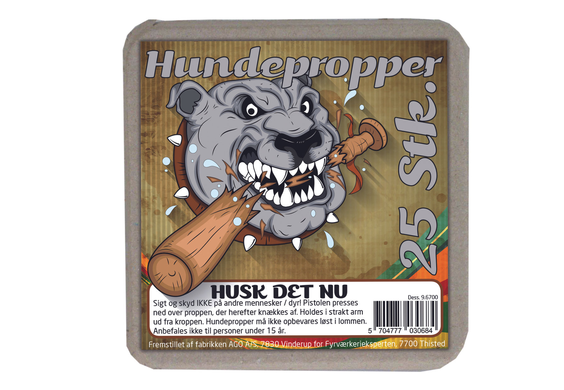 Hundepropper, 25 skud pr. æske