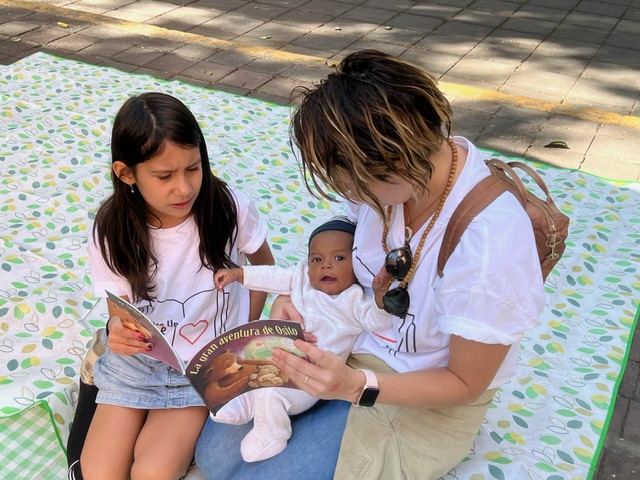 Books distributed at the pop-up library