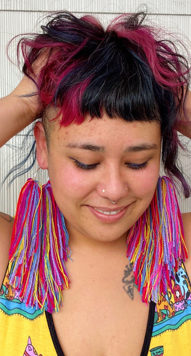 Thumbnail: Summer Flowers Fringe Hoops