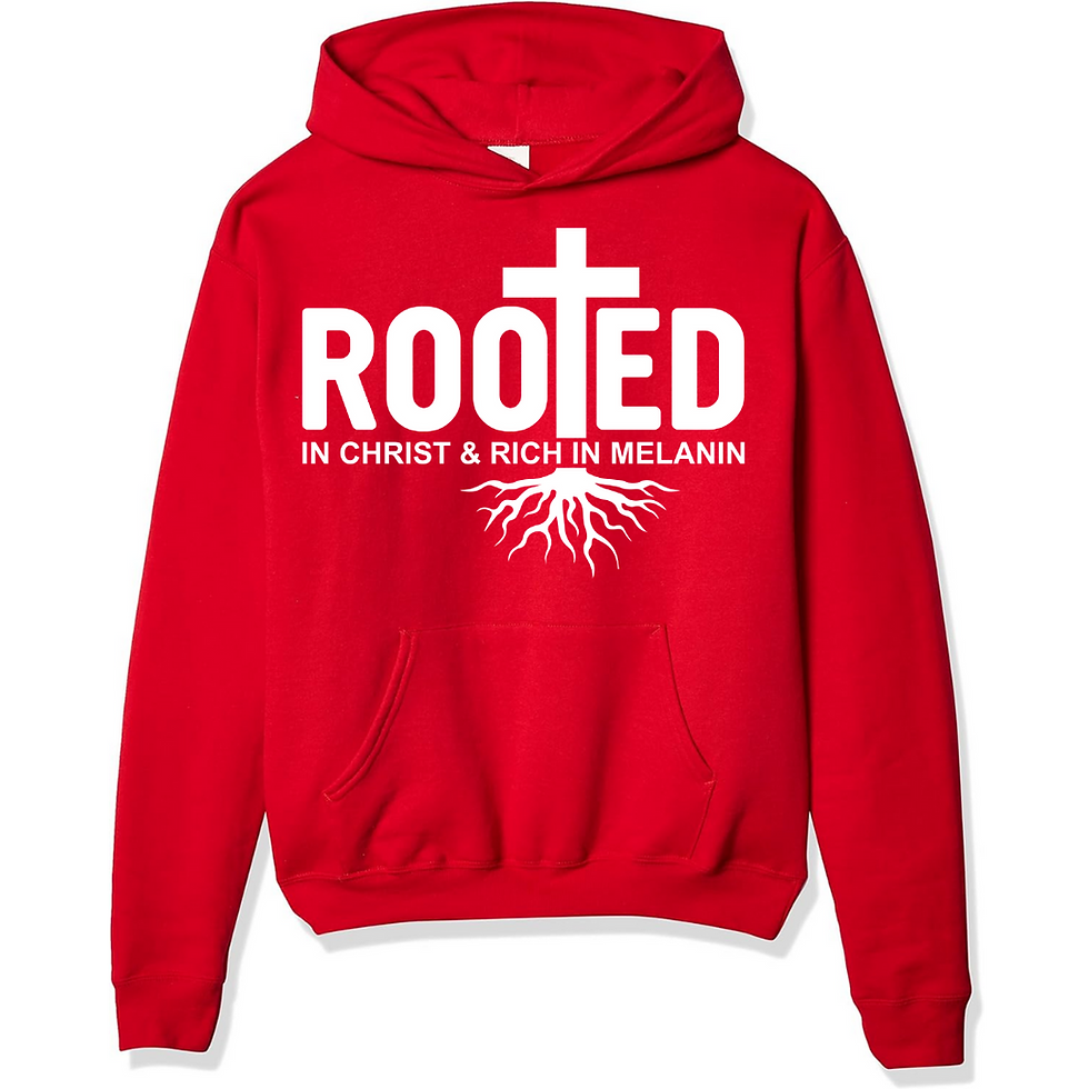 Thumbnail: "ROOTED in Christ & Rich in Melanin" Hoodie