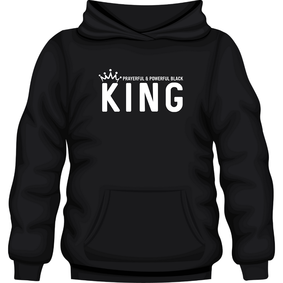Thumbnail: "Prayerful & Powerful BLACK KING" Hoodie
